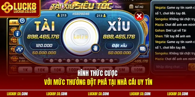 Hình thức cược với mức thưởng đột phá tại nhà cái uy tín